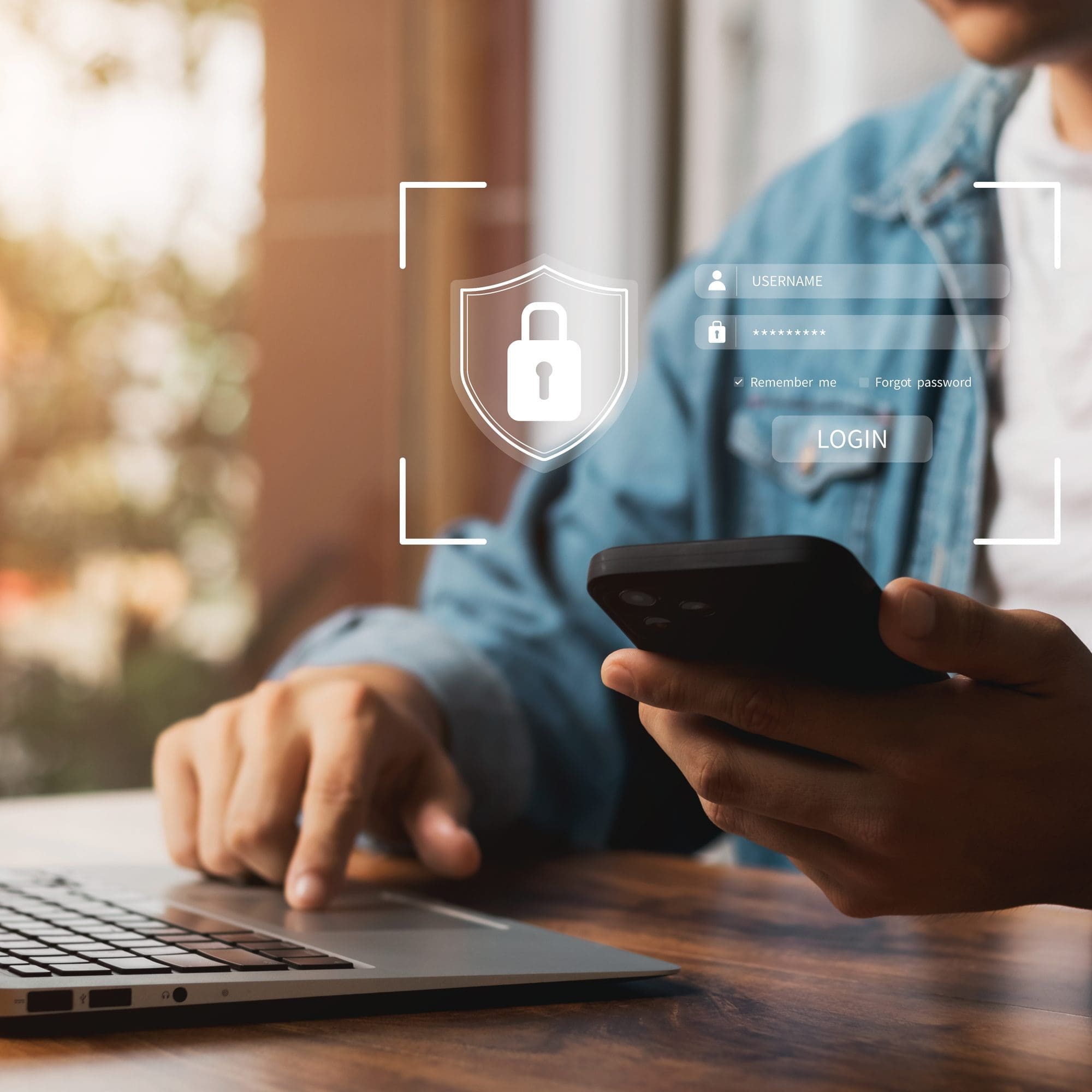Concept of cyber security, information security and encryption,